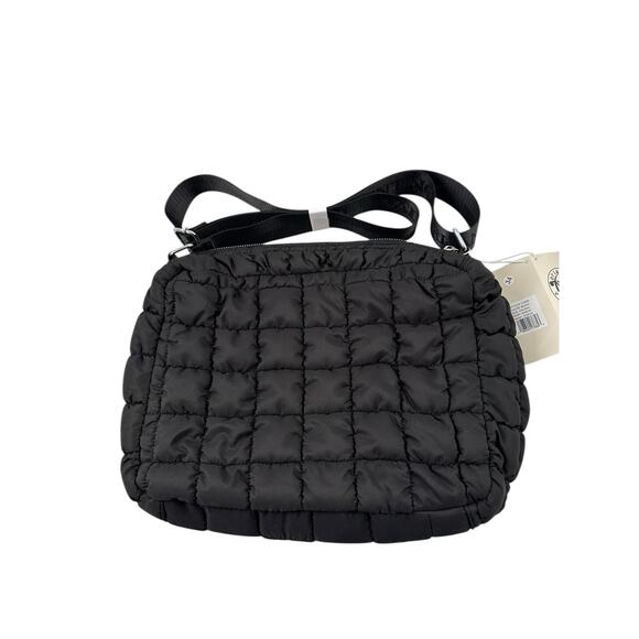 Valentino Orlandi Crossbody Bag Purse Quilted Puffer Black Adjustable Strap NEW - Picture 1 of 9